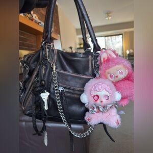 We The Free Baby Emerson Bag Black Distressed Boho Shoulder Bag